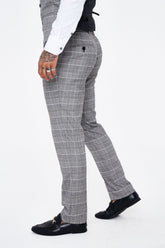 Ross Grey Check Trousers